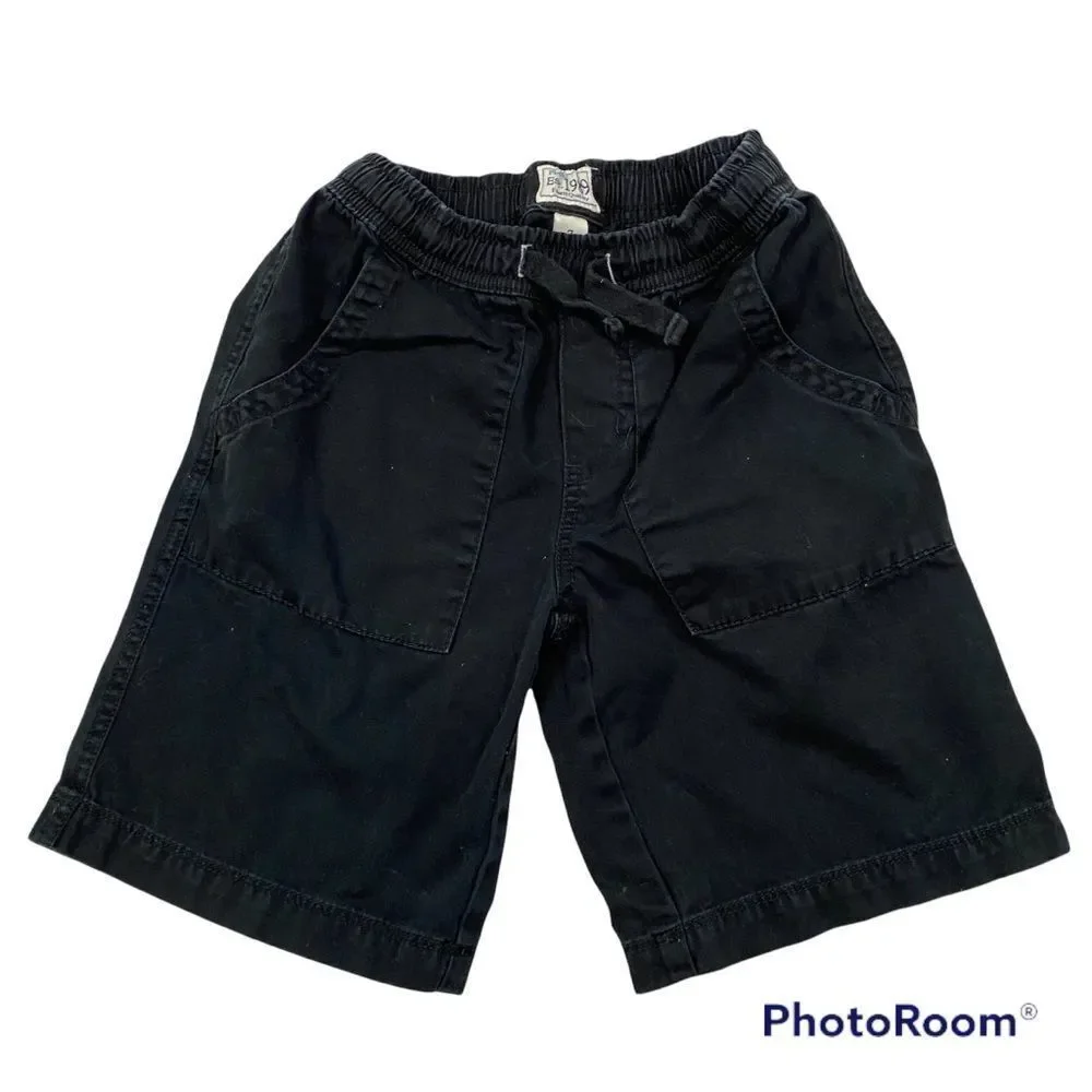 Lot of two Pairs of Boys Childrens Place Black‎ Shorts Both Size 7